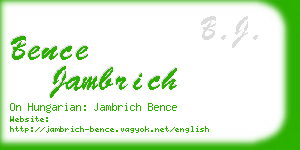 bence jambrich business card